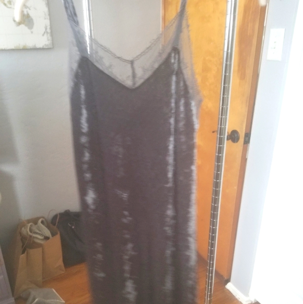 Velvety slip dress